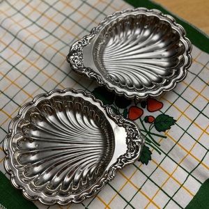 Vintage Leonard silverplated oyster plates Hong Kong